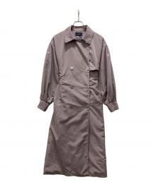 EMODA（エモダ）の古着「バルキースリーブトレンチコート」｜パープル