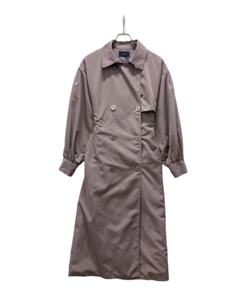 EMODA（エモダ）EMODA (エモダ) バルキースリーブトレンチコート パープル サイズ:Fの古着・服飾アイテム