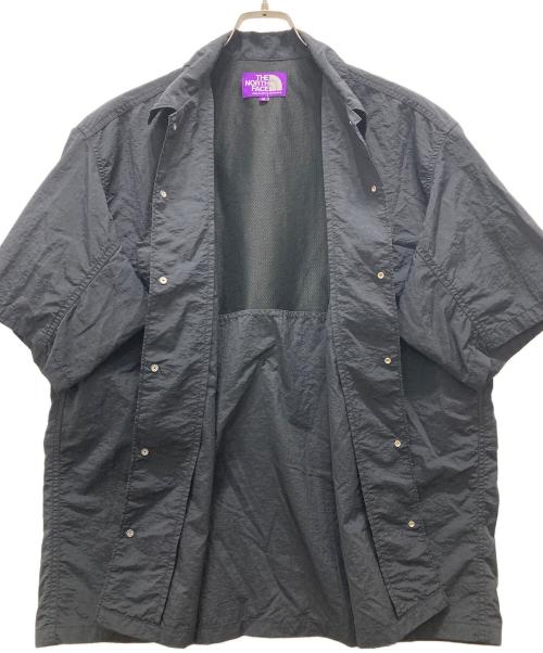 THE NORTHFACE PURPLELABEL（ザ・ノースフェイス パープルレーベル）THE NORTHFACE PURPLELABEL (ザ・ノースフェイス パープルレーベル) LOUNGE FIELD H/S SHIRT ナイロンラウンジフィルドハーフスリーブシャツ ネイビー サイズ:Mの古着・服飾アイテム