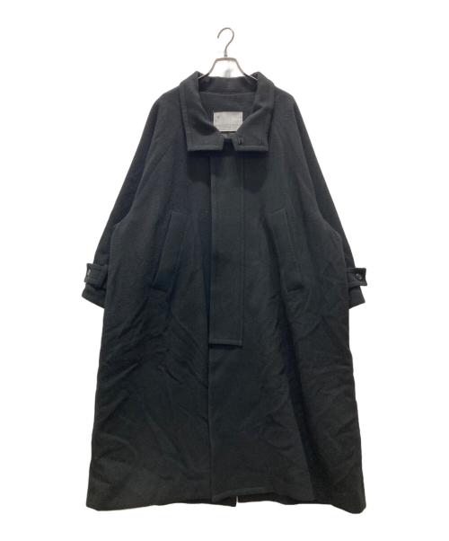 VOAAOV（ヴォアーブ）VOAAOV (ヴォアーブ) WOOL OVERSIZE STANDCOLLAR COAT ブラック サイズ:Lの古着・服飾アイテム