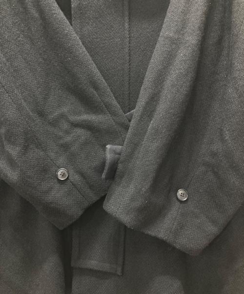 VOAAOV（ヴォアーブ）VOAAOV (ヴォアーブ) WOOL OVERSIZE STANDCOLLAR COAT ブラック サイズ:Lの古着・服飾アイテム