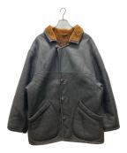 MITSUMINEミツミネ）の古着「ムートンコート」｜ブラック