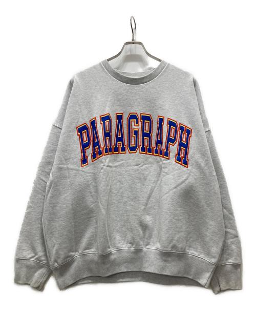 paragraph（パラグラフ）Paragraph (パラグラフ) ロゴスウェット グレー サイズ:Fの古着・服飾アイテム