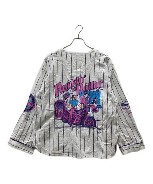 esleep（esleep）esleep (esleep) 古着ベースボールシャツ ホワイト サイズ:XLの古着・服飾アイテム