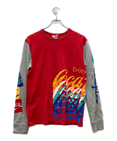 Champion（チャンピオン）Champion (チャンピオン) Coca Cola (コカコーラ) ロングスリーブカットソー レッド サイズ:Sの古着・服飾アイテム