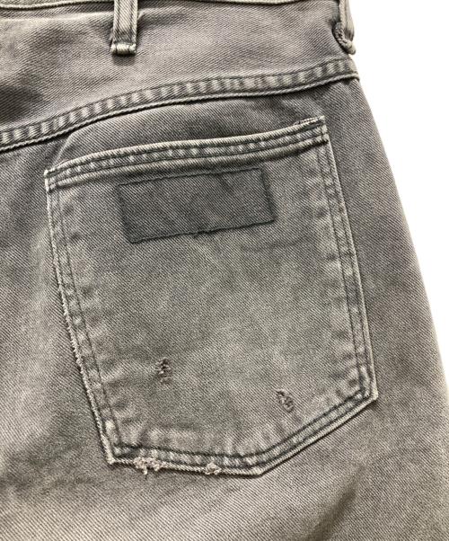 Wrangler（ラングラー）Wrangler (ラングラー) Ron Herman (ロンハーマン) クロップド ダメージ加工デニムパンツ グレー サイズ:Mの古着・服飾アイテム