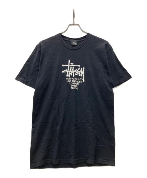 stussy（ステューシー）stussy (ステューシー) ロゴプリントTシャツ ブラック サイズ:Mの古着・服飾アイテム