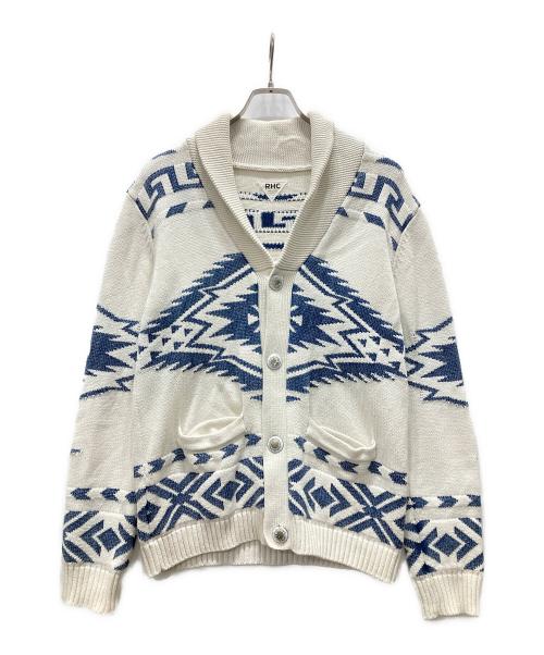 RHC Ron Herman（アールエイチシー ロンハーマン）RHC Ron Herman (アールエイチシー ロンハーマン) ネイティブ柄ショールカーディガン ホワイト サイズ:Mの古着・服飾アイテム