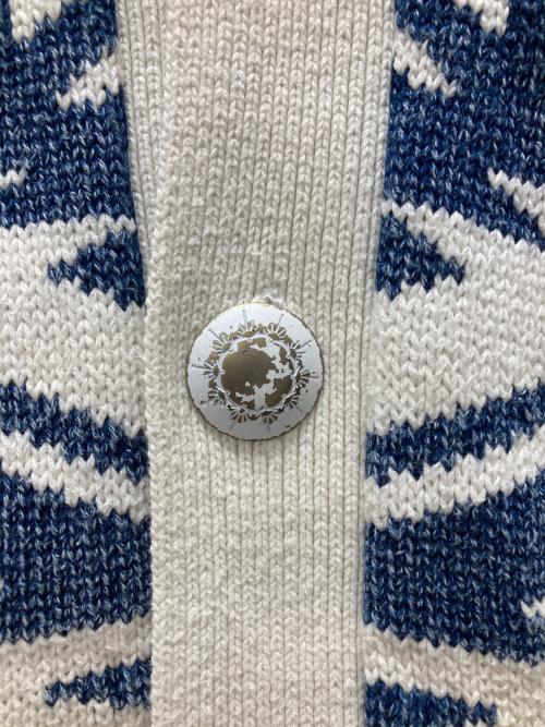 RHC Ron Herman（アールエイチシー ロンハーマン）RHC Ron Herman (アールエイチシー ロンハーマン) ネイティブ柄ショールカーディガン ホワイト サイズ:Mの古着・服飾アイテム