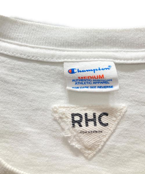 Champion（チャンピオン）Champion (チャンピオン) RHC Ron Herman (アールエイチシー ロンハーマン) 別注ポケットTシャツ ホワイト サイズ:Mの古着・服飾アイテム