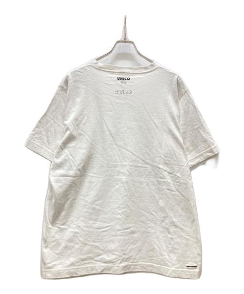 uniform experiment（ユニフォームエクスペリメント）uniform experiment (ユニフォームエクスペリメント) FRAGMENT (フラッグメント) プリントTシャツ ホワイト サイズ:3の古着・服飾アイテム