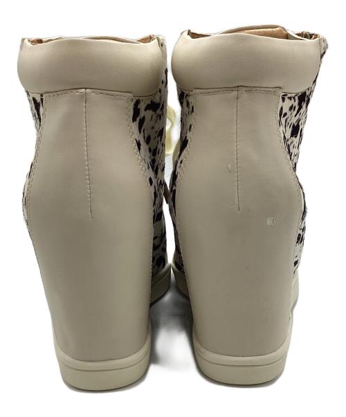 LANVIN en Bleu（ランバンオンブルー）LANVIN en Bleu (ランバンオンブルー) インヒール ハラコスニーカー ホワイト サイズ:24の古着・服飾アイテム