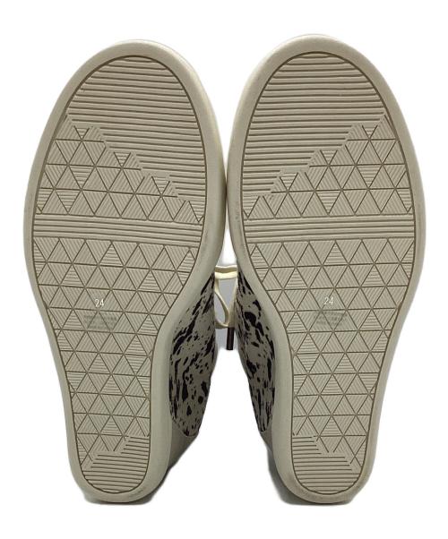 LANVIN en Bleu（ランバンオンブルー）LANVIN en Bleu (ランバンオンブルー) インヒール ハラコスニーカー ホワイト サイズ:24の古着・服飾アイテム