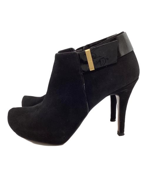 LANVIN en Bleu（ランバンオンブルー）LANVIN en Bleu (ランバンオンブルー) ピンヒールショートブーツ ブラック サイズ:24 1/2の古着・服飾アイテム