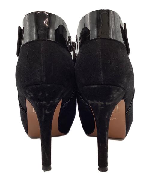 LANVIN en Bleu（ランバンオンブルー）LANVIN en Bleu (ランバンオンブルー) ピンヒールショートブーツ ブラック サイズ:24 1/2の古着・服飾アイテム