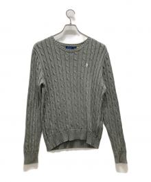 POLO RALPH LAUREN（ポロ・ラルフローレン）の古着「ケーブルニット」｜グレー