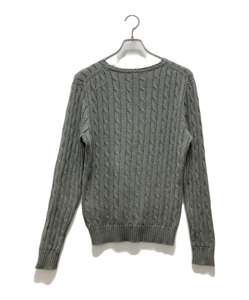 POLO RALPH LAUREN（ポロ・ラルフローレン）POLO RALPH LAUREN (ポロ・ラルフローレン) ケーブルニット グレー サイズ:Lの古着・服飾アイテム