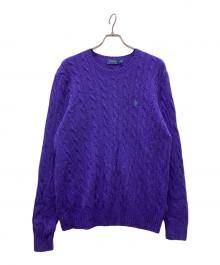 POLO RALPH LAUREN（ポロ・ラルフローレン）の古着「ケーブルニット」｜パープル
