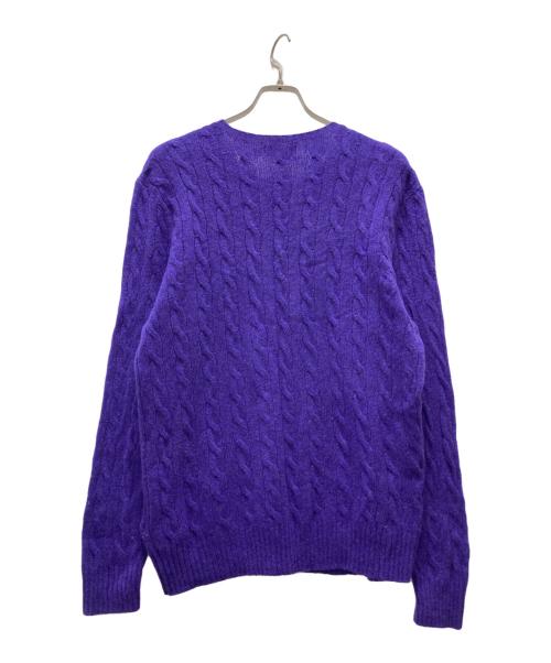 POLO RALPH LAUREN（ポロ・ラルフローレン）POLO RALPH LAUREN (ポロ・ラルフローレン) ケーブルニット パープル サイズ:Mの古着・服飾アイテム