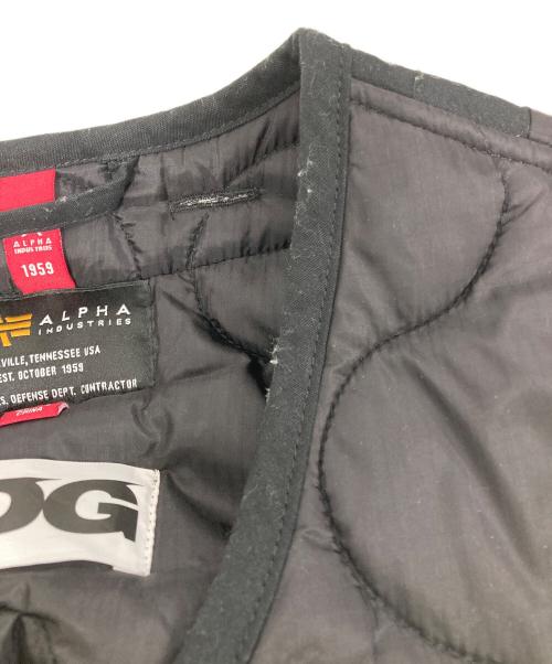 ALPHA（アルファ）ALPHA (アルファ) CDG (シーディージー) キルティングジャケット ブラック サイズ:Sの古着・服飾アイテム
