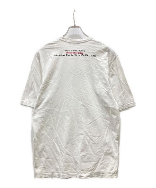 DSQUARED2（ディースクエアード）DSQUARED2 (ディースクエアード) ロゴプリントTシャツ ホワイト サイズ:Mの古着・服飾アイテム