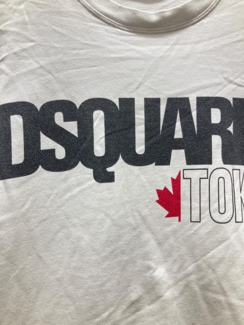 DSQUARED2（ディースクエアード）DSQUARED2 (ディースクエアード) ロゴプリントTシャツ ホワイト サイズ:Mの古着・服飾アイテム