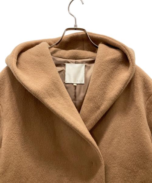 自由区（ジユウク）自由区 (ジユウク) ウールビーバーフーデッドコート ベージュ サイズ:44の古着・服飾アイテム