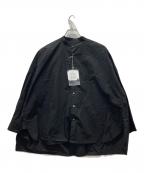 YUNIユニ）の古着「バンドカラーシャツ」｜ブラック