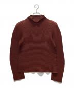 me ISSEY MIYAKEミーイッセイ ミヤケ）の古着「ボトルネックプリーツブラウス」｜ブラウン