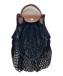 LONGCHAMP×FILT（ロンシャン×フィルト）の古着「メッシュネットショルダーバッグ」｜ブラック