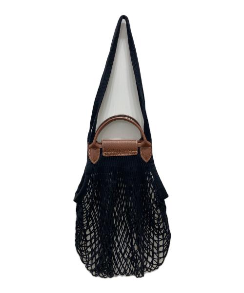 LONGCHAMP（ロンシャン）LONGCHAMP (ロンシャン) FILT (フィルト) メッシュネットショルダーバッグ ブラックの古着・服飾アイテム