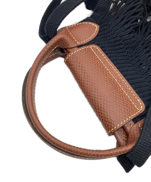 LONGCHAMP（ロンシャン）LONGCHAMP (ロンシャン) FILT (フィルト) メッシュネットショルダーバッグ ブラックの古着・服飾アイテム