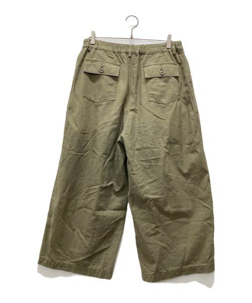 ichi（イチ）ichi (イチ) ヒザデルワイドパンツ カーキ サイズ:表記無しの古着・服飾アイテム