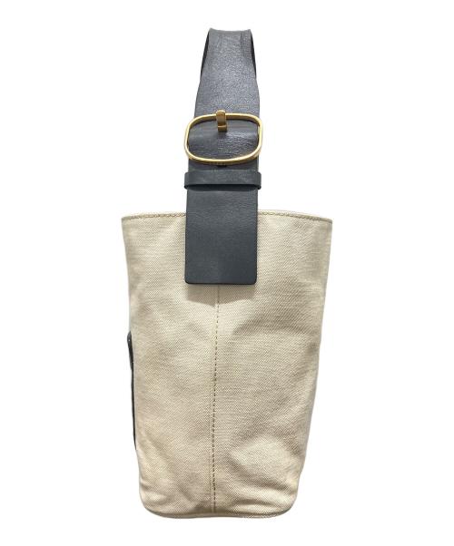 ORSETTO（オルセット）ORSETTO (オルセット) キャンバス×レザー ワンショルダーバッグ ベージュの古着・服飾アイテム