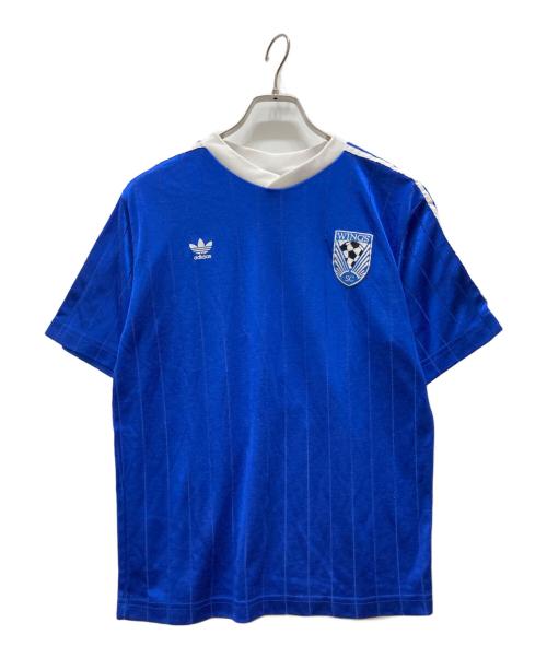 adidas（アディダス）adidas (アディダス) 90sゲームシャツ ブルー サイズ:Sの古着・服飾アイテム