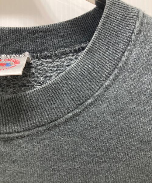 FRUIT OF THE LOOM（フルーツオブザルーム）FRUIT OF THE LOOM (フルーツオブザルーム) 90sプリントクルーネックスウェット グレー サイズ:Lの古着・服飾アイテム