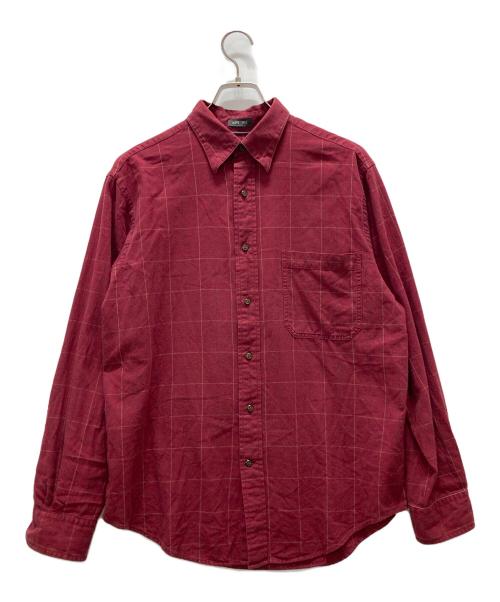 ST JOHN'S BAY（セントジョンズベイ）ST JOHN'S BAY (セントジョンズベイ) チェックシャツ レッド サイズ:Mの古着・服飾アイテム