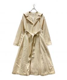 eimy istoire（エイミーイストワール）の古着「タックフレアロングコート」｜ホワイト