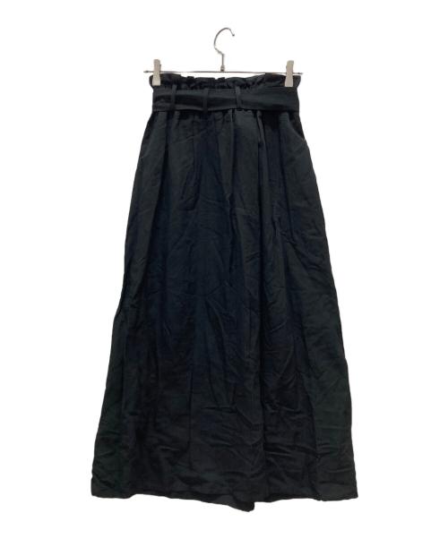 OWN LAUTREAMONT（オウン ロートレアモン）OWN LAUTREAMONT (オウン ロートレアモン) ハイウエストラップ風スカート ブラック サイズ:38の古着・服飾アイテム