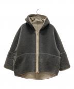 Risleyリズレー）の古着「リバーシブルフェイクムートンフードコート」｜グレー