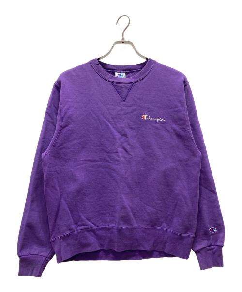 Champion（チャンピオン）Champion (チャンピオン) USA製ロゴ刺繍スウェット パープル サイズ:Lの古着・服飾アイテム