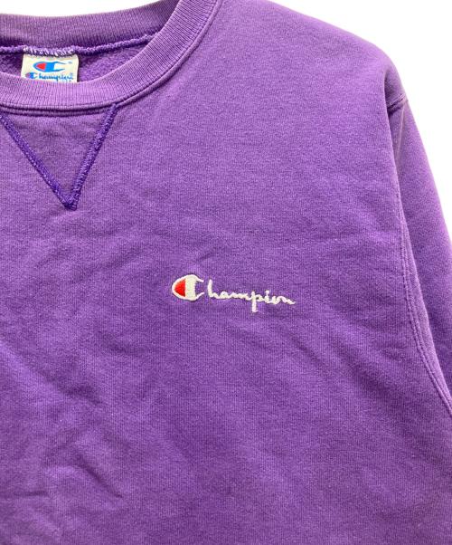Champion（チャンピオン）Champion (チャンピオン) USA製ロゴ刺繍スウェット パープル サイズ:Lの古着・服飾アイテム