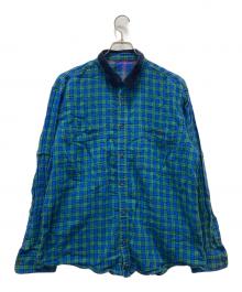 PAPAS（パパス）の古着「チェックシャツ」｜ネイビー