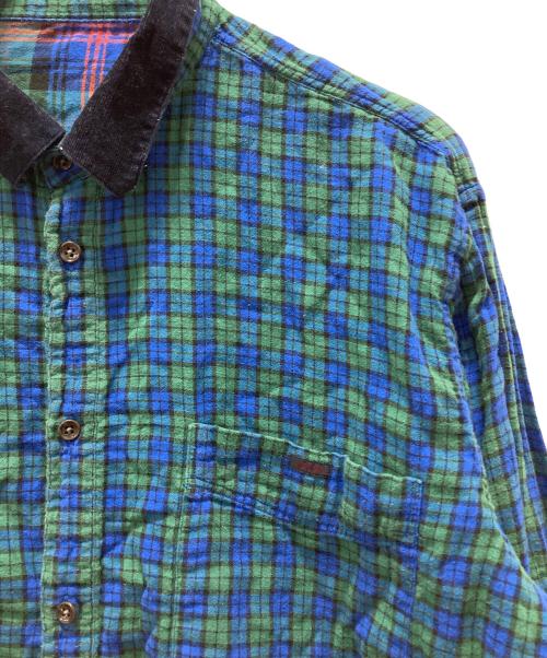 PAPAS（パパス）PAPAS (パパス) チェックシャツ ネイビー サイズ:LLの古着・服飾アイテム