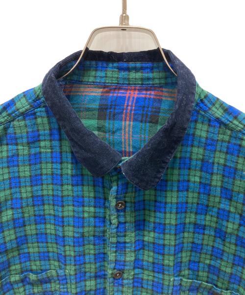 PAPAS（パパス）PAPAS (パパス) チェックシャツ ネイビー サイズ:LLの古着・服飾アイテム