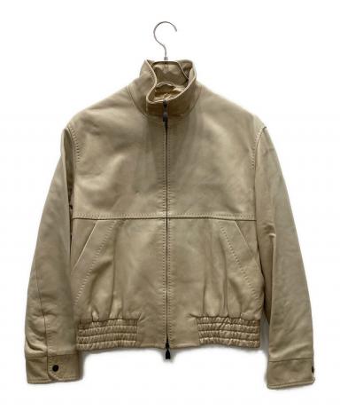中古・古着通販】MaxMara (マックスマーラ) レザージャケット ベージュ