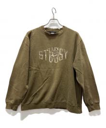 stussy（ステューシー）の古着「ロゴプリントスウェット」｜カーキ