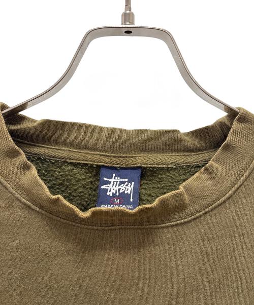 stussy（ステューシー）stussy (ステューシー) ロゴプリントスウェット カーキ サイズ:Mの古着・服飾アイテム