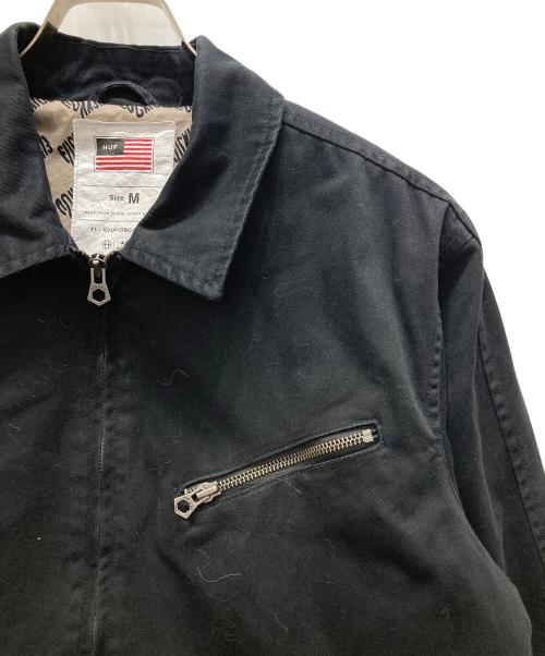 HUF（ハフ）HUF (ハフ) ジップジャケット ブラック サイズ:Mの古着・服飾アイテム