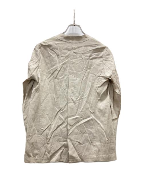 Audrey and John Wad（オードリーアンドジョンワッド）Audrey and John Wad (オードリーアンドジョンワッド) ノーカラージャケット ベージュ サイズ:S 未使用品の古着・服飾アイテム